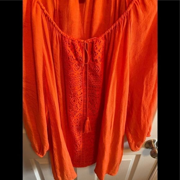 Zac &Rachel NWT woman orange blouse sz 2X - Picture 4 of 5